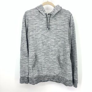 LL Bean Women Size 1X Plus Sweatshirt Pullover Sweater Top Gray Hoodie Stretch